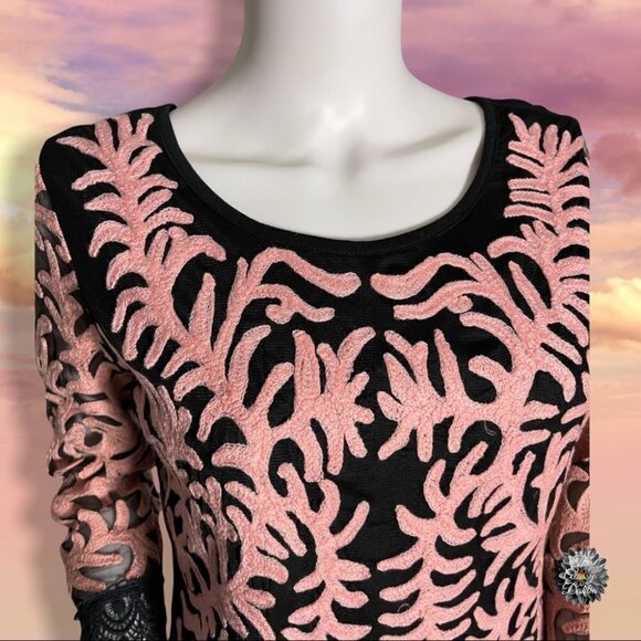 Almatrichi from Spain Embroidered with Lace Cocktail Dress size EU 38 / US 8 - Picture 11 of 16